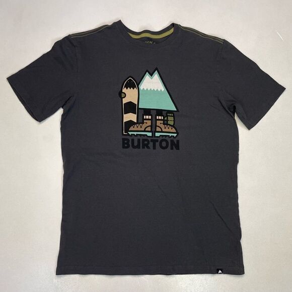 Burton Snowboard Chatacter Graphic T-shirt Men Small Gray Short Sleeve - Picture 1 of 5